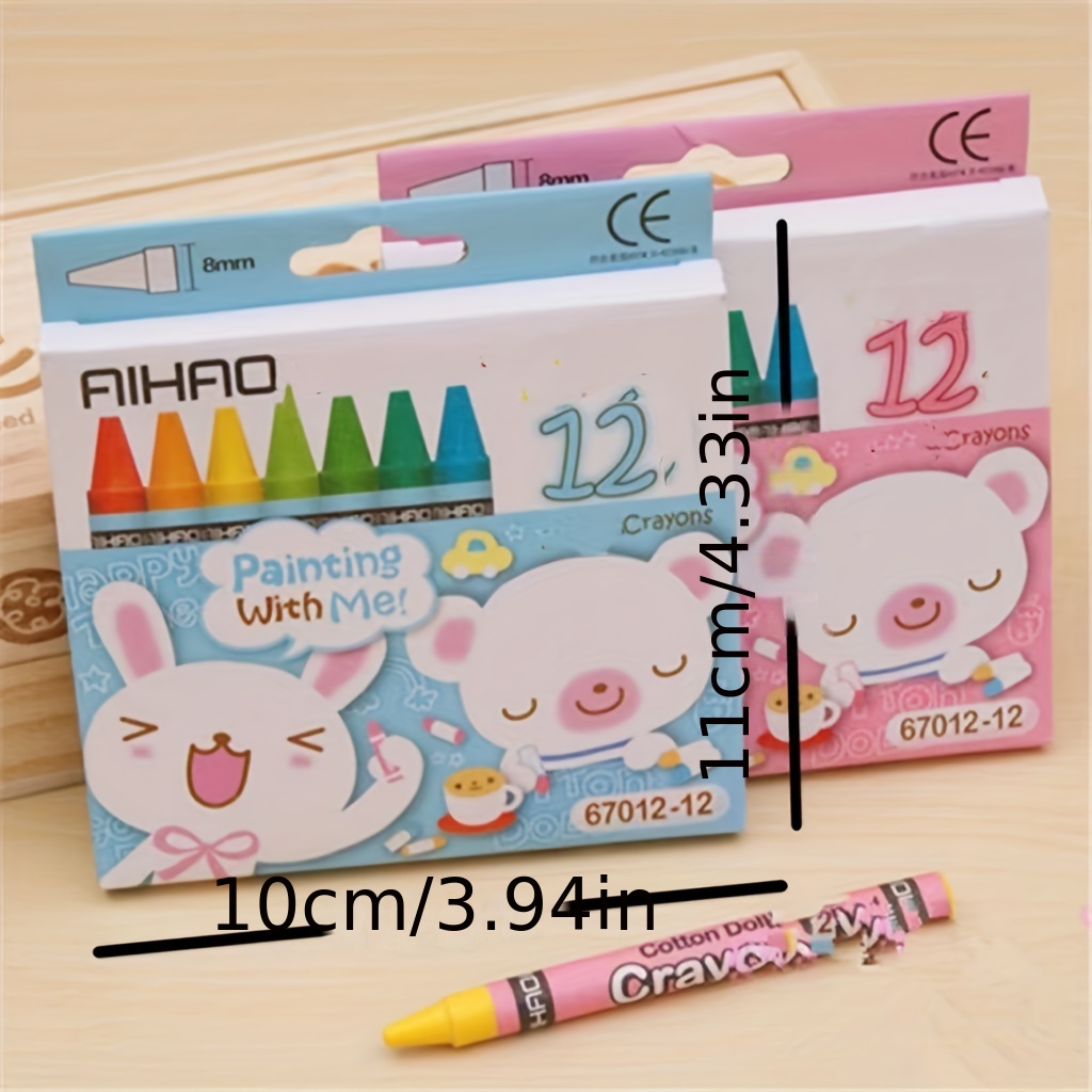 8/12 Colors Stationery Oil Painting Stick Set Crayon Summer Art Painting  Graffiti Supplies For Elementary School Students - Temu