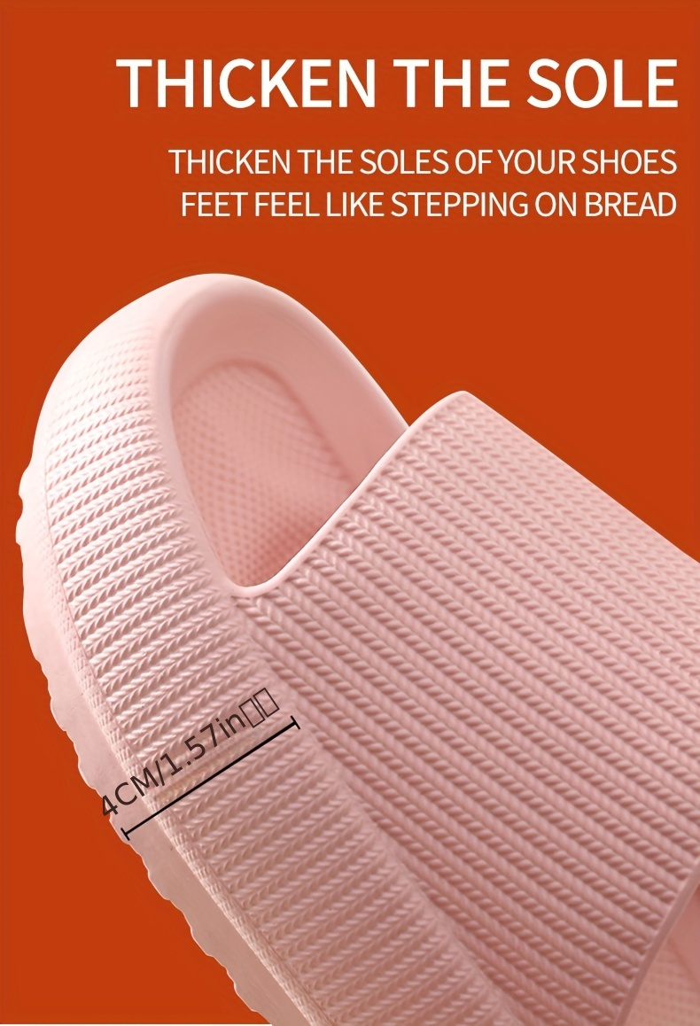 Women'S Solid Color EVA Slippers, Summer Home Leisure Slippers with EVA Sole, Insole, Upper, Inner Material, Hand Wash Only