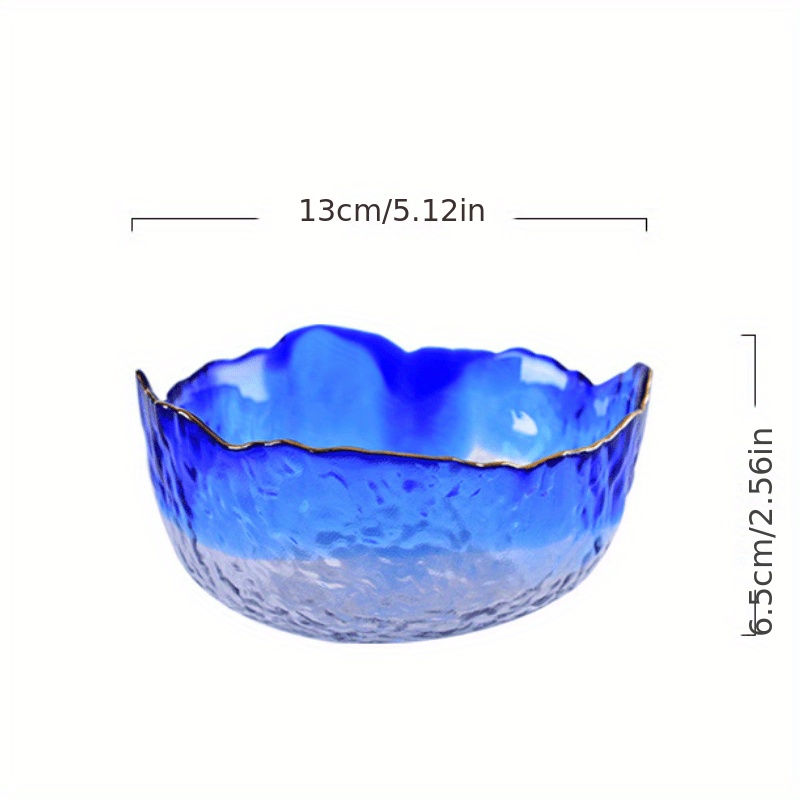 Japanese Hammered Salad Bowl, Glass Food Serving Bowl, Pasta