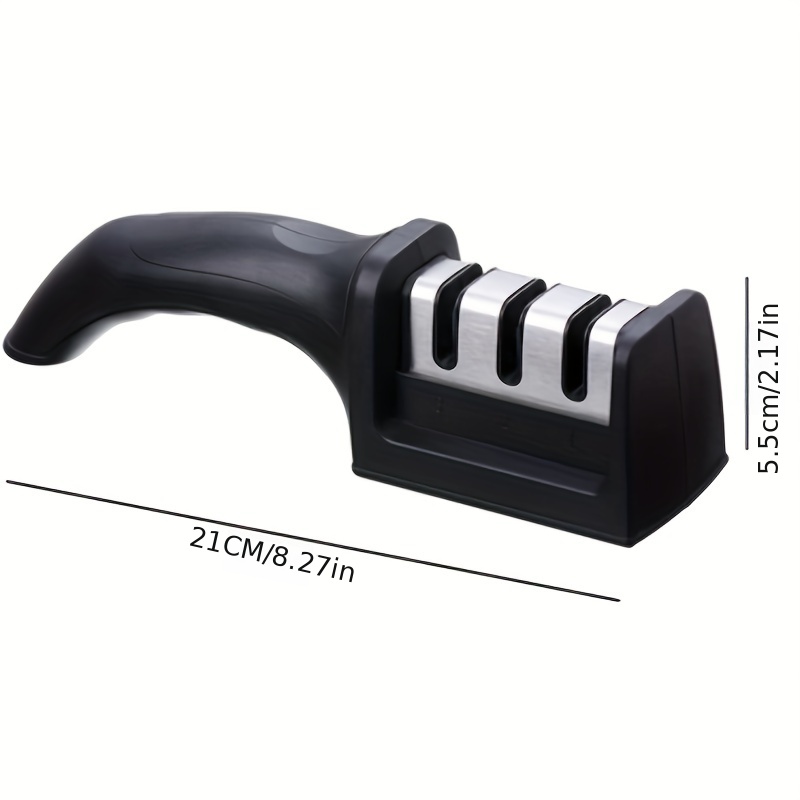 KitchenIQ 50009 Edge Grip 2-Stage Knife Sharpener - Black for sale online