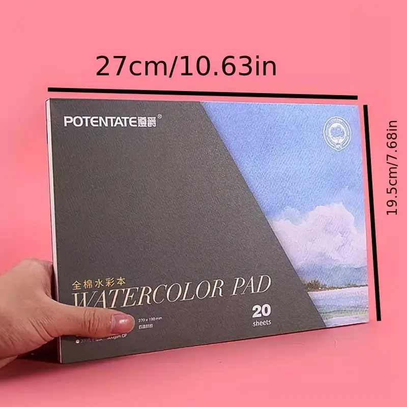 1pc watercolor Paper Pad (300gms )100% Cotton Water Color - Temu