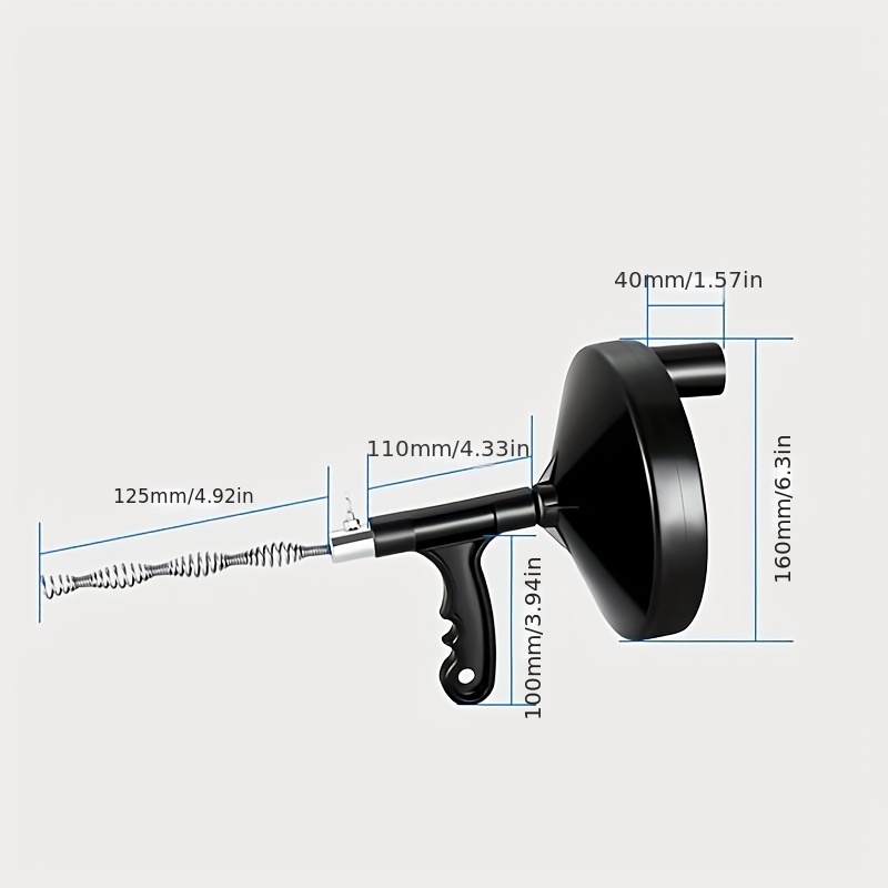 1pc 160mm Bathroom & Kitchen Accessory Drain & Pipe Unclogging