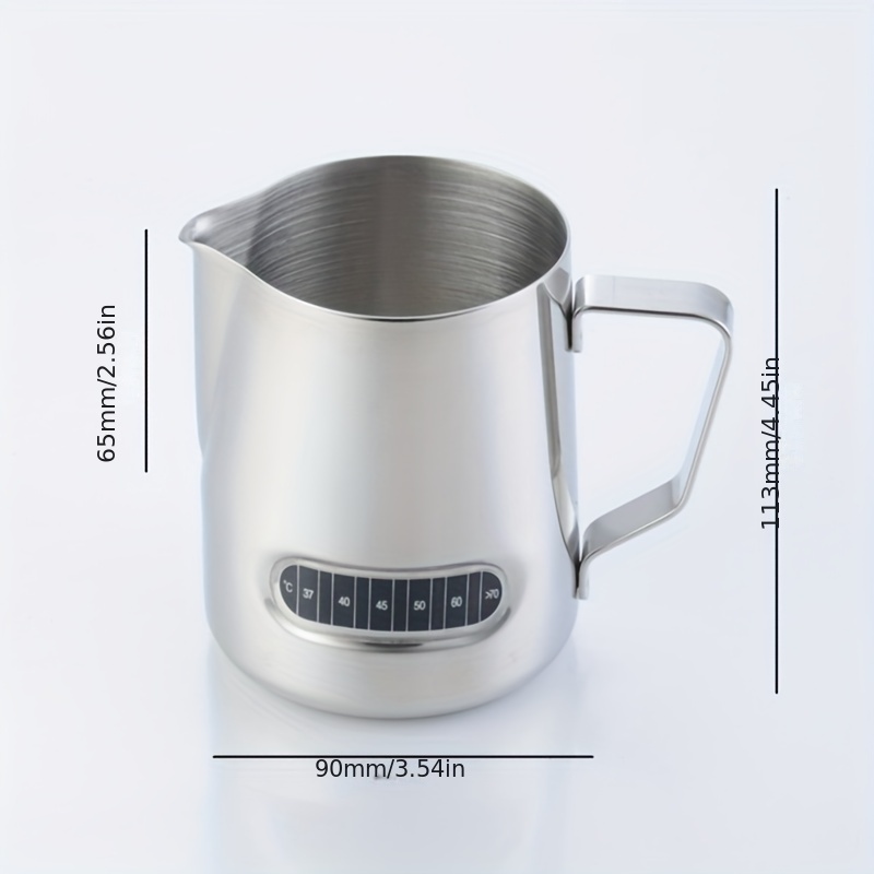 Measuring Cup, Stainless Steel Measuring Cup (17/24/35/52 Ounce), Heavy-  Duty Frothing Pitcher, Milk Frothing Pitcher Milk Frother Cup With Marking  With Handle For Espresso Machines, Latte Art - Temu