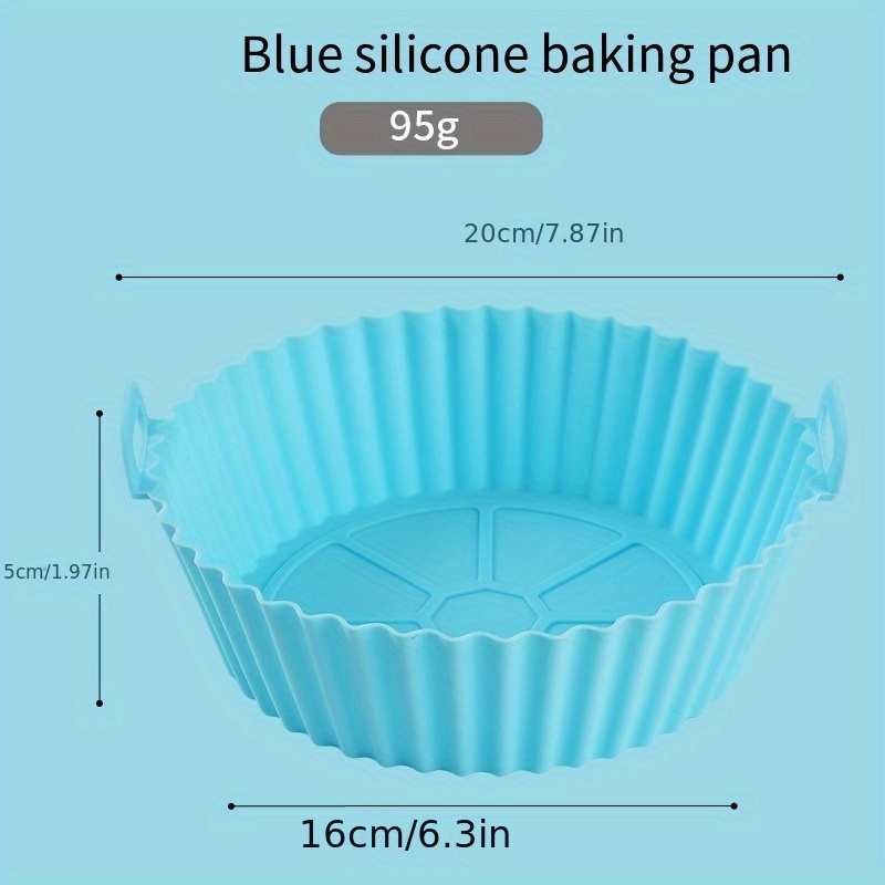 Forros de silicona para freidora de aire de 8.5 pulgadas, reutilizables con  asa, 2 accesorios para freidora de aire seguros para alimentos, reemplazo