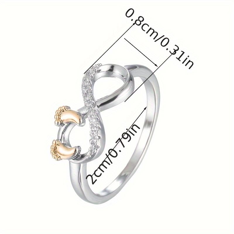 Women's Elegant Golden-Tone Chic Toe Ring with Zirconia