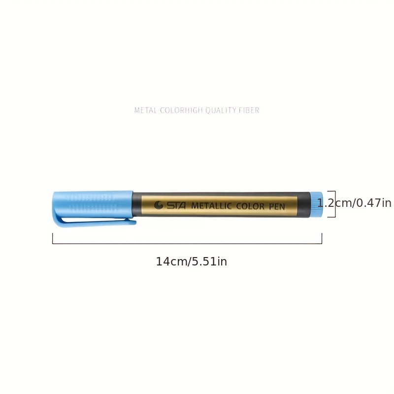 8151 STA Metallic Marker Pens for Ceramic, Glass, Scrapbooking 10 pcs