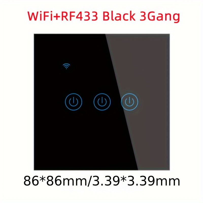 EU WiFi 8 Gang Touch Light Smart Wall Switch, Tuya Smart Life APP