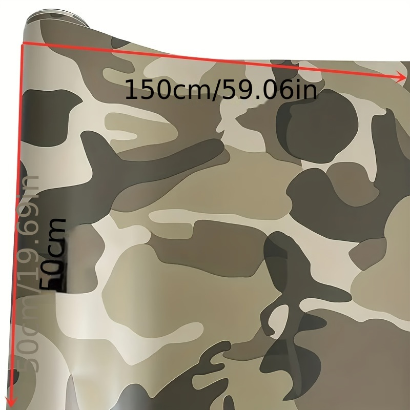 

150cm*50cm Car Camouflage Film, Car Body Color Changing Film, Self-adhesive Sticker Motorcycle Photochromic Camouflage Film, Camouflage Car Body Film Protector