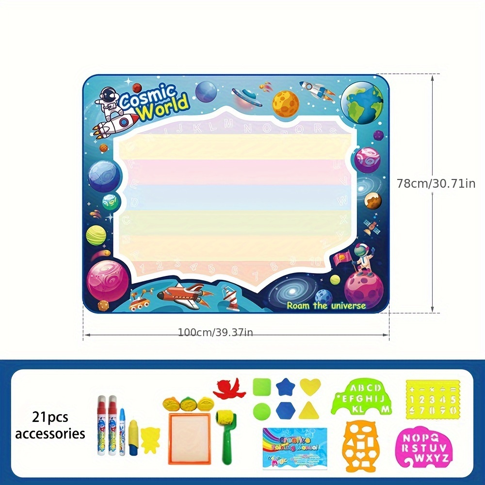  Water Doodle Mat - Kids Painting Writing Color Doodle