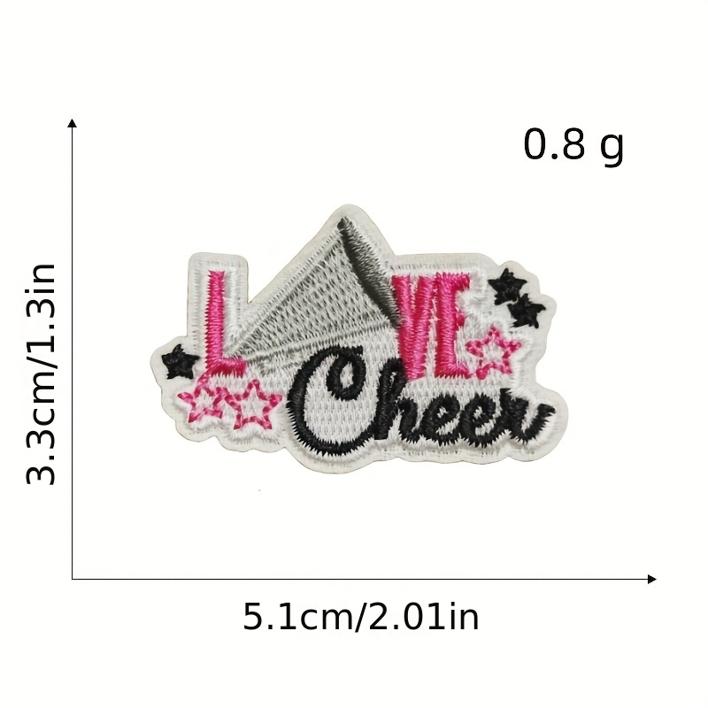 20pcs Cheerleading Embroidered Patches For Men, Sew On Embroidered Applique  Repair Patch, Projects For Clothing Jacket Jeans Pants Dress Backpack Hat