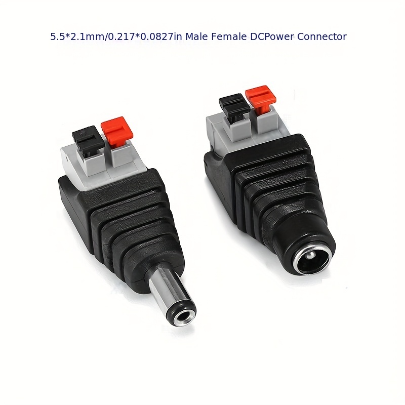Conector Plug 2.1mm Para Corriente 12V 24 Unidades
