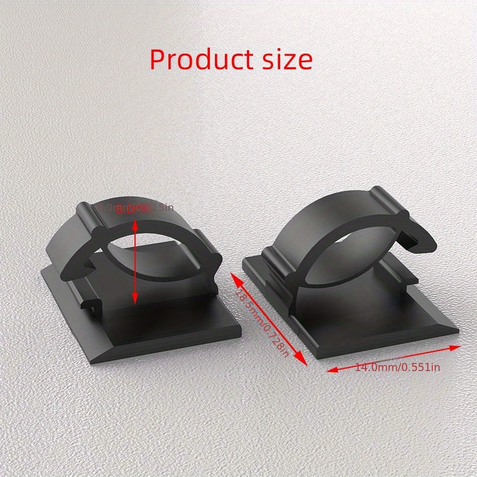 30pcs Self-Adhesive Cable Clips - Keep Your Cords Organized & Out of Sight!