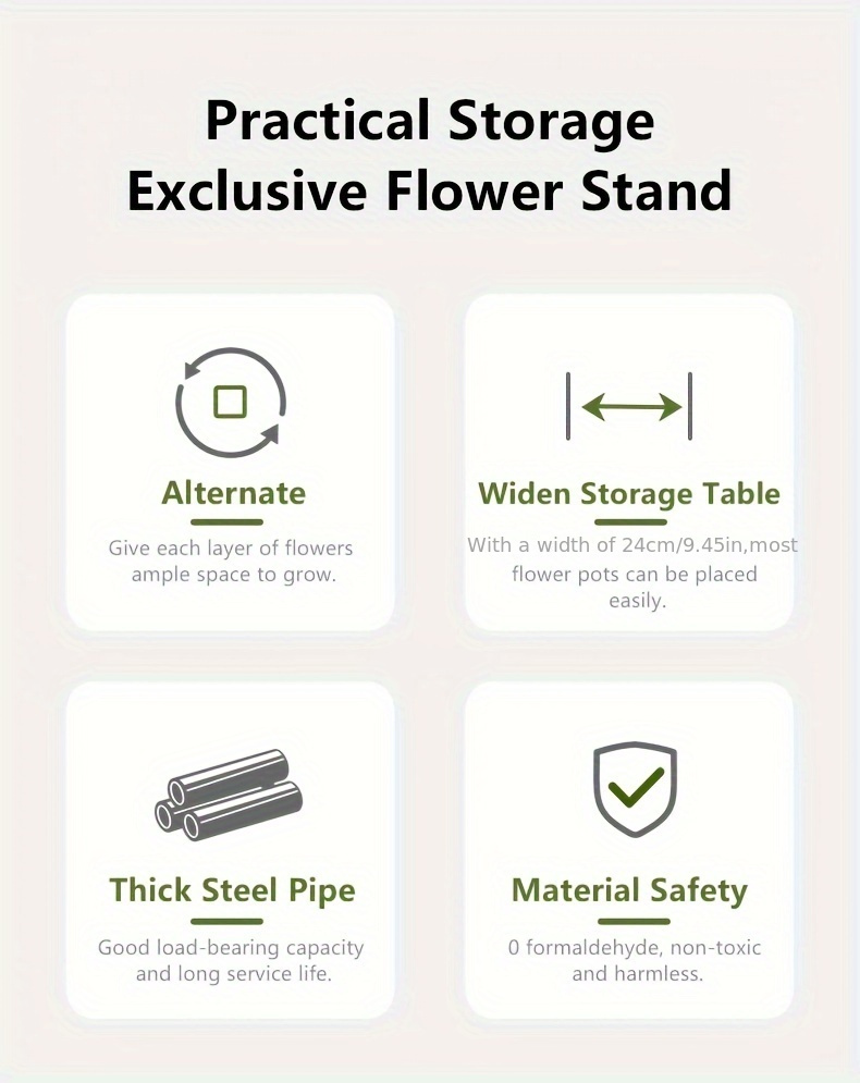 Single Plant Stand for Flowers, Wooden Shelf with 4/5/6 Layers, Display And Storage Shelf, Pot Rack Organizer for Home And Garden Decoration, Indoor Iron Shelf, Outdoor Display Holder for Flower Pots, Multi-Functional Flower Racks