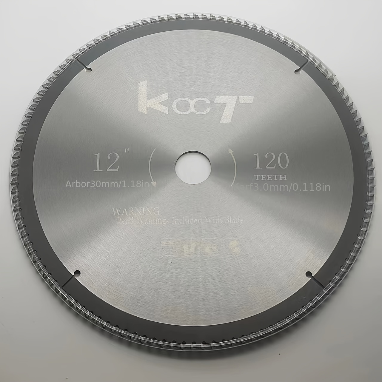 

Koct 12-inch 120 Tooth Tcg Thin Aluminum And Non-ferrous Metal Saw Blade With 1-inch Or 30mm Arbor