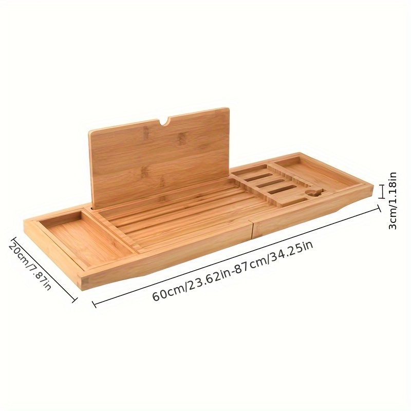 Image of Wooden Bathtub Rack Light Luxury Non-slip Bath Rack Hotel Bathroom Bathtub Tray Assembly Frame