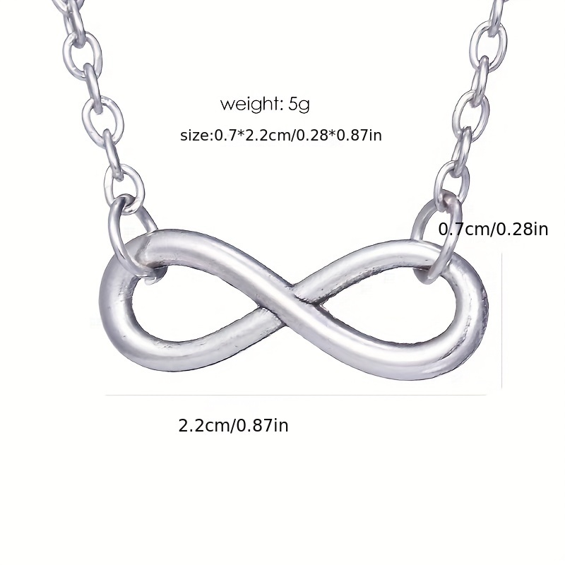 Adjustable Silver Bow Letter 8 Love Infinite Jewelry Set