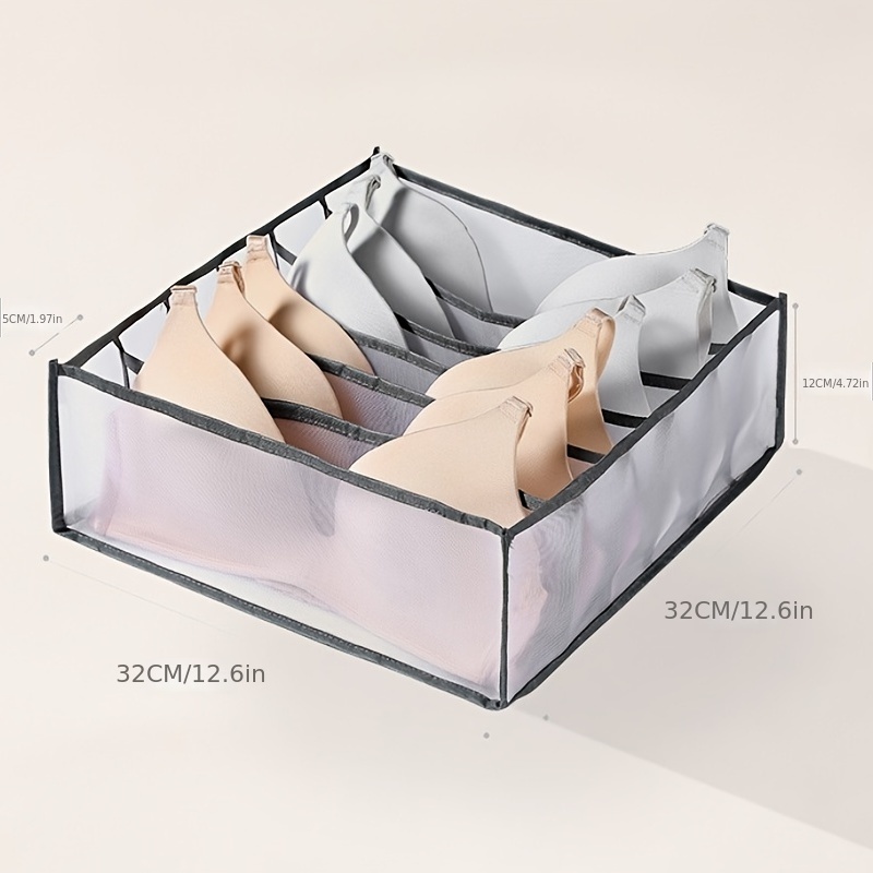 GOGOODA 4 Pcs Underwear Drawer Organizers Divider, Closet Socks Organizer  and Storage Boxes for Lingerie, Bra, Undies