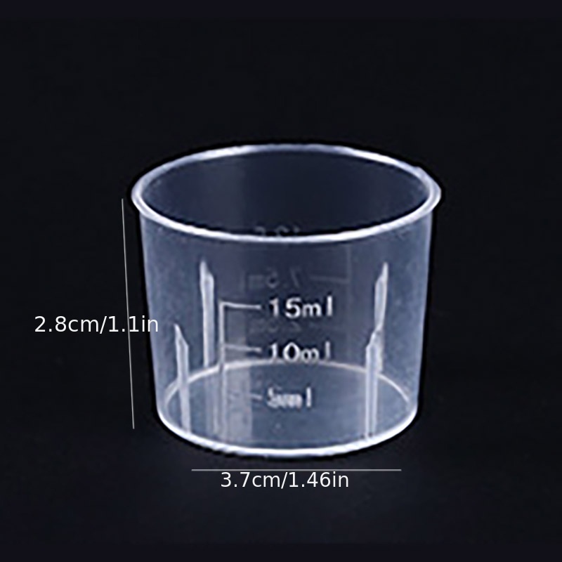 500ml Plastic Graduated Measuring Ounce Cup Lab Beaker Liquid Jug  Transparent