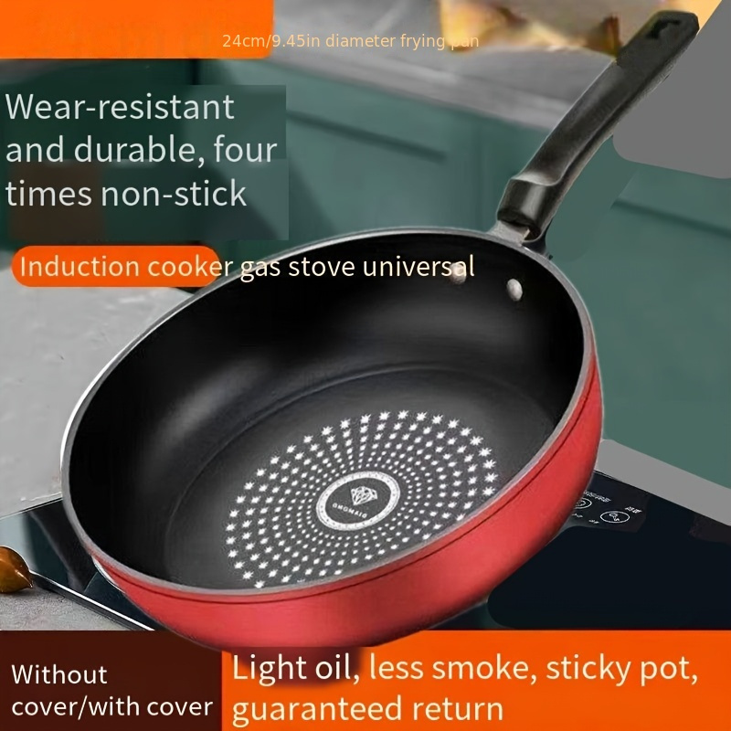 

1pc Cast Iron With Maifan Stone Coating - Dishwasher Safe, Smokeless & Pot Friendly, Electric & Gas - 24cm/9.45in With Construction For