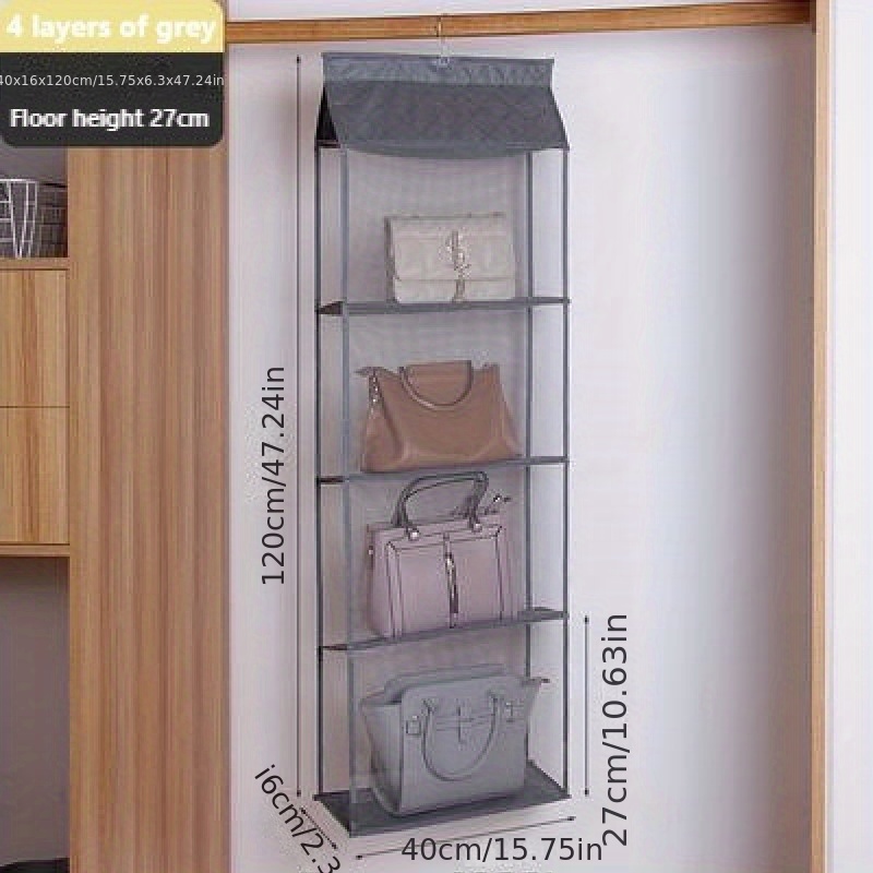 Hanging Handbag Purse Organizer, Dust-proof Purse Bag Storage Holder For  Wardrobe Closet - Temu Switzerland