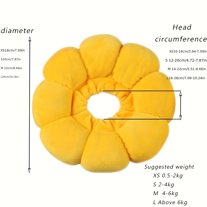 Sunflower Shape Pet Cone Dog Cat Collar Sterilization Shame Temu