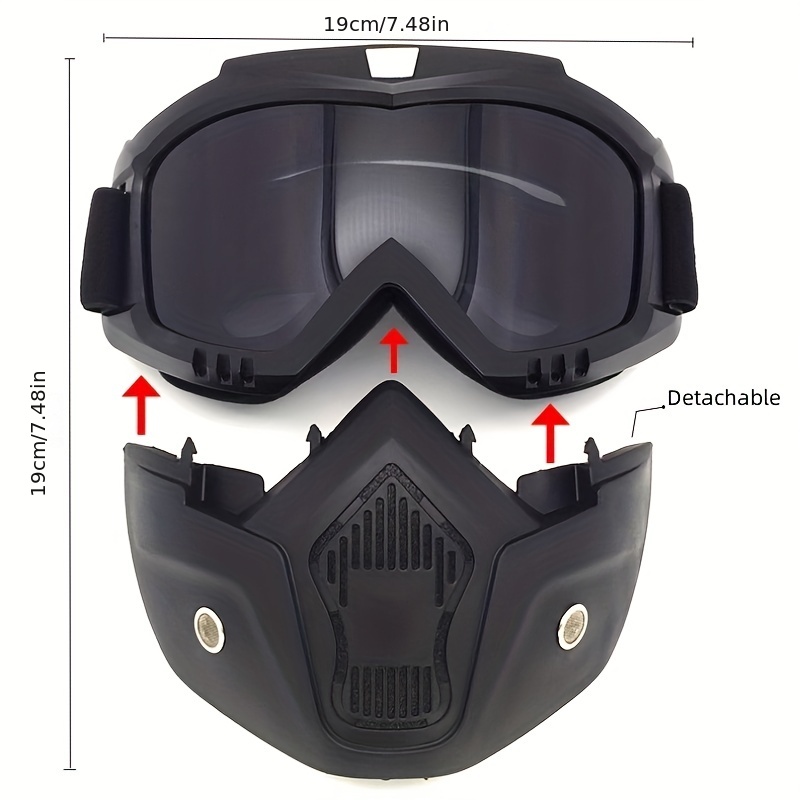 Paintball Mask Anti Fog, Full Face Tactical Mask Goggles Detachable for  Motorcycle Cycling Skiing Halloween CS Game Cosplay Colorful