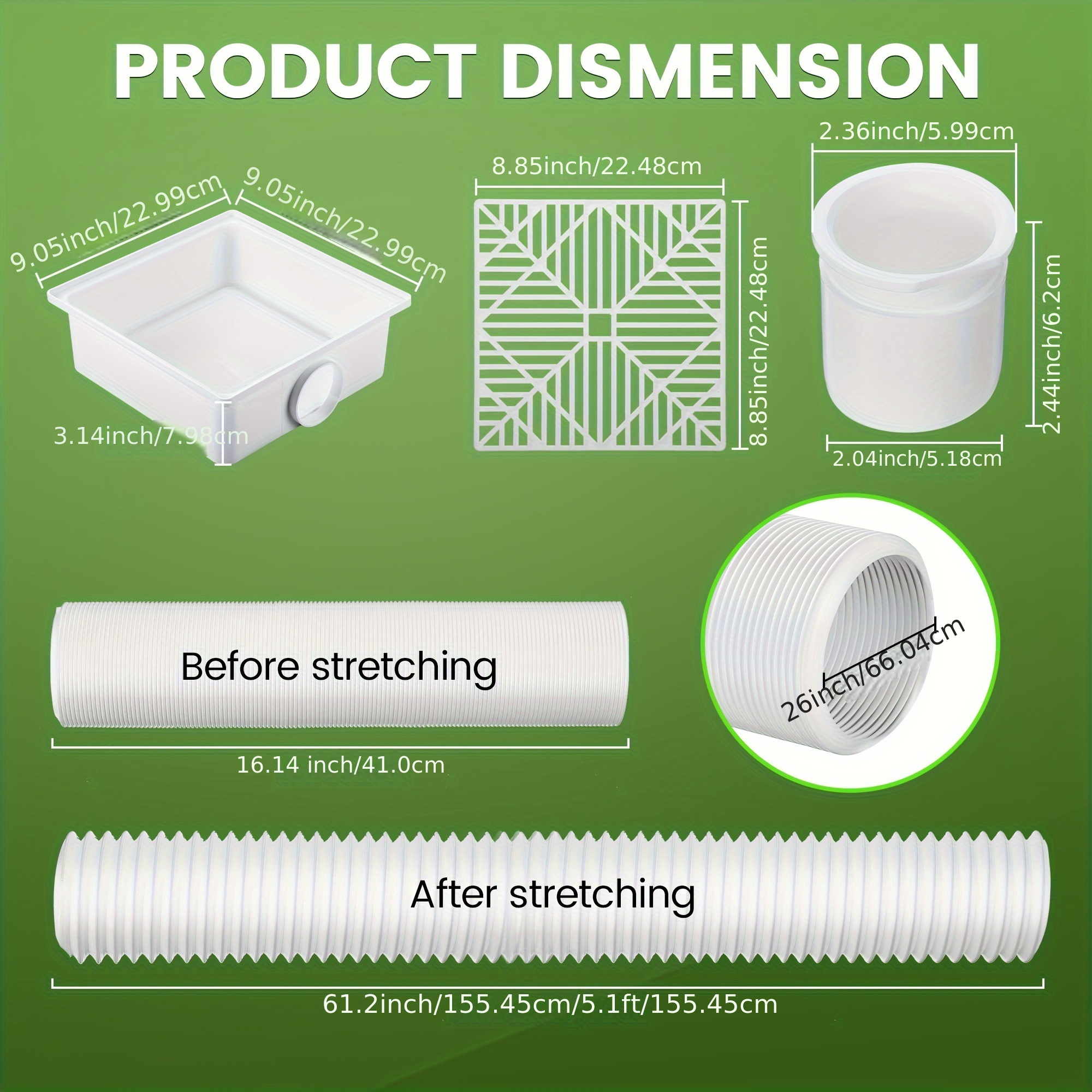 Downspout Catch Basin Drainage White Gutter Downspout Temu