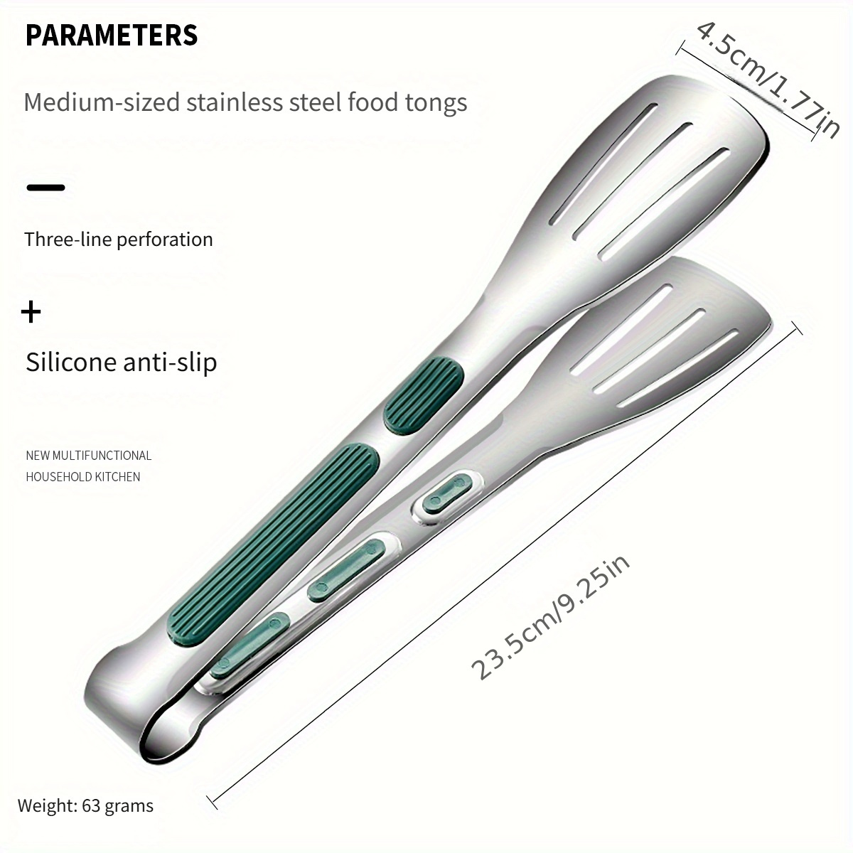 Stainless Steel Kitchen Tongs for Cooking and Serving