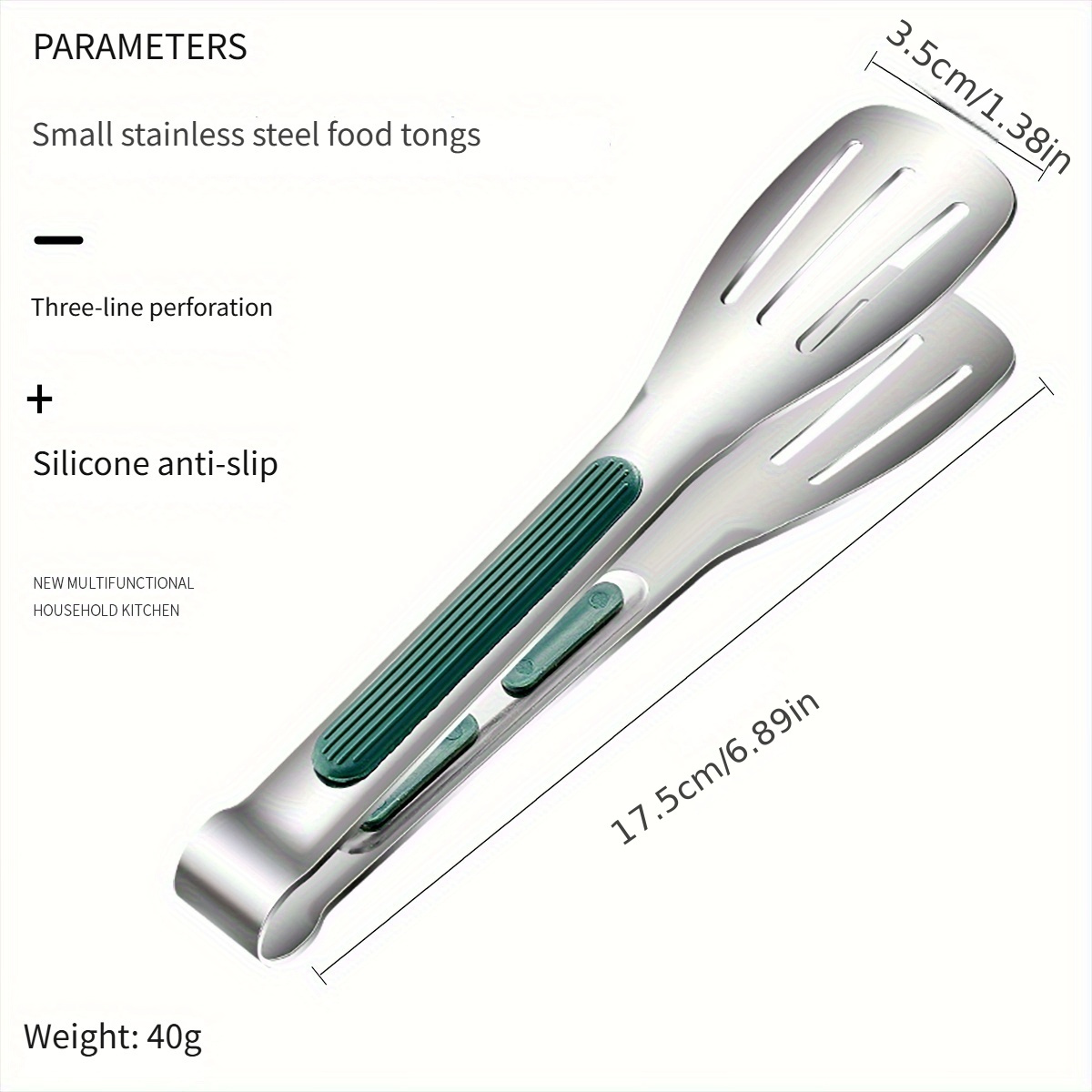 Stainless Steel Kitchen Tongs for Cooking and Serving
