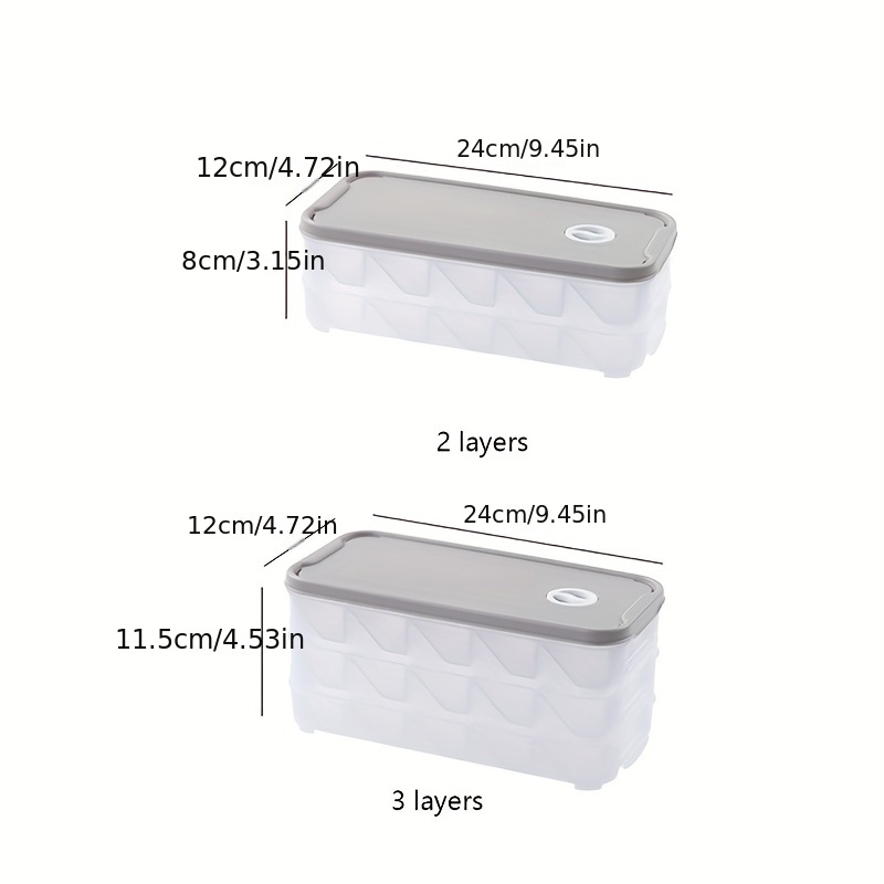1pc Refrigerator Storage Box Dumpling Containers Stackable Kit