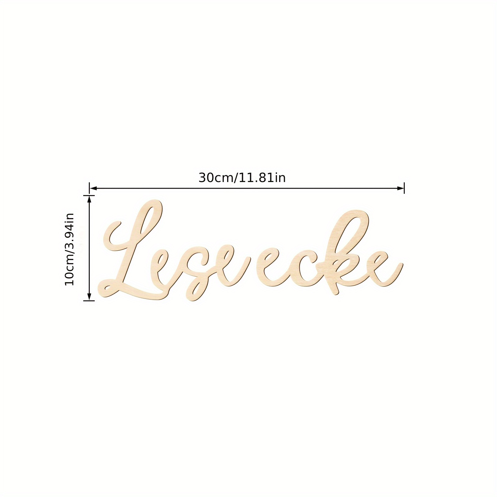 Leseecke Geometric Lettering Wall Art - Modern Alphabet Room Decor With Artificial Wood Bookshelf-friendly Panel, Neutral Decoration For & Bedrooms, Letter Chart For Learning Nook (leseecke)