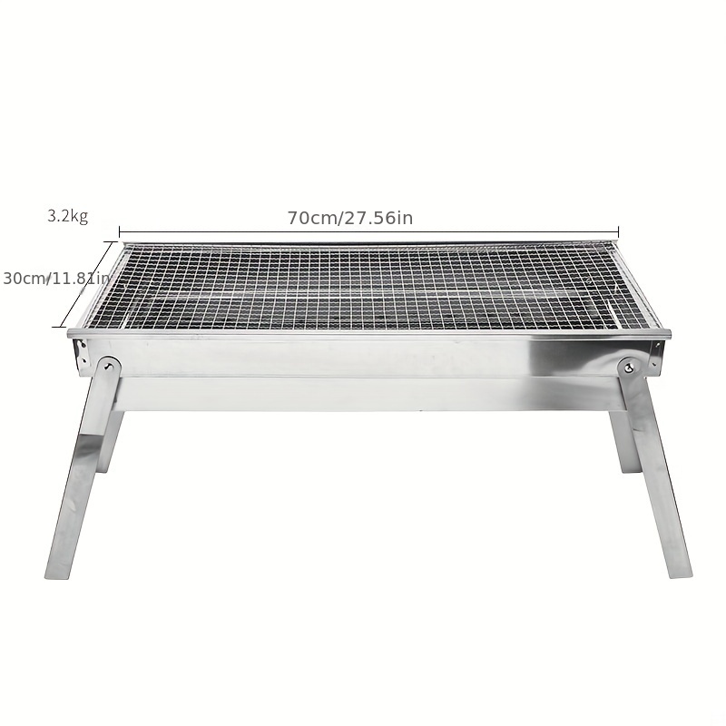 Portable Charcoal Grill for Camping Hiking Picnics - Folding BBQ Grill