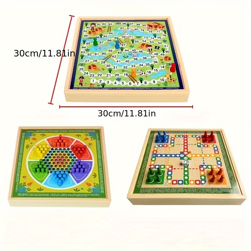 3in 1 Multi-function Chess, 3 Optional, Multi-function Chess Games, Chess, Checkers, Chess, Flying Chess, Checkers, Adventure Chess, All-round Board Games, Jigsaw Puzzles, Enhanced Emotions