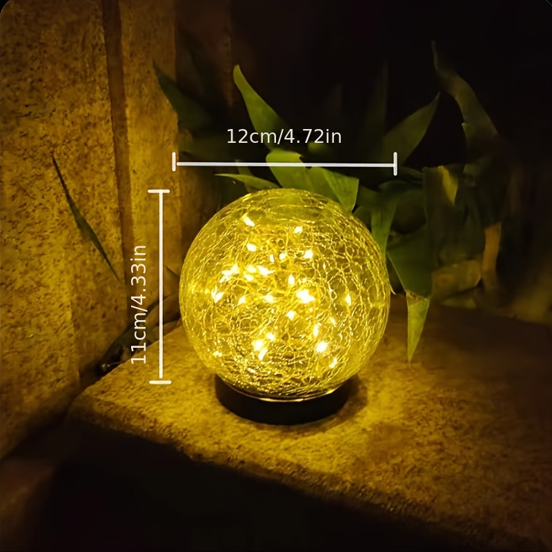Boule Lumineuse Extérieure Solaire, Lampe de Jardin - Solaire