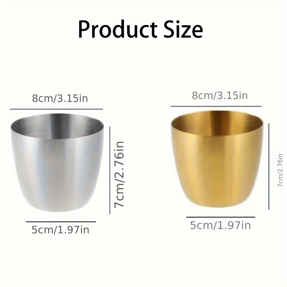 304 Stainless Steel Cup Juice Water Cup Small Water Coffee - Temu