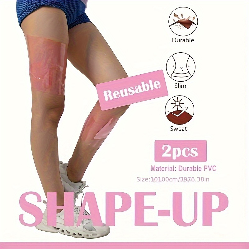 Women S Reusable Sauna Leg Bands - Sweat-Inducing Thigh Shaper, Non-Slip Workout & Everyday Leg Compression Wrap, Durable PVC   Wrap for Gym, Yoga, Posture   - Red/Blue,  ,  , Flexible Material, Fitness Enthusiasts, Yoga Practitioners, Gym Accessories, Functional Design, Fitness Accessory, Athletic Trainers