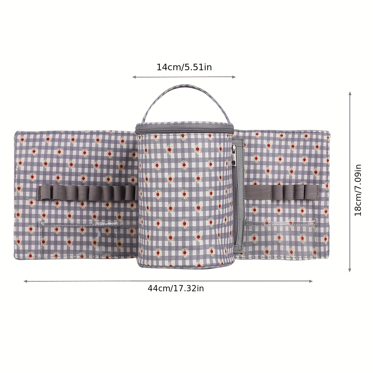 1pc Checkered Pattern Diaper Bag