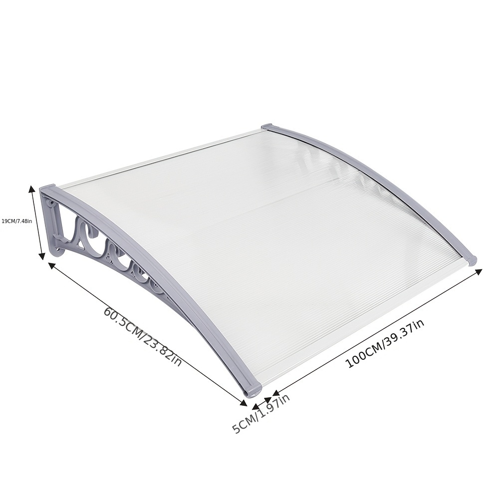 TEMU 60 X 100 cm Store de Porte et Fenêtre, Store Transparent Imperméable pour Porte d'Entrée, Blanc et