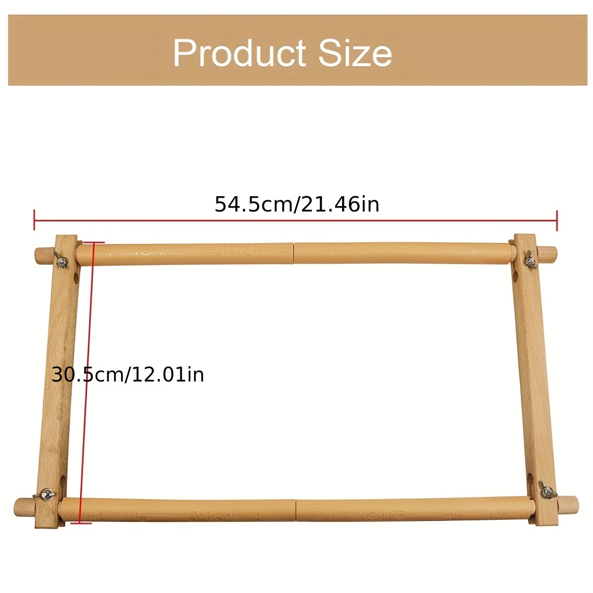 2 Pcs Adjustable Cross Stitch Frame Bamboo Beech Wood Tapestry Scroll  Embroidery Frames Quilt Scroll Frame Quilting Frame Needlepoint Holder for  Sewing Projects Craft, 21.5 x 12, 26 x 17.7 - Yahoo Shopping
