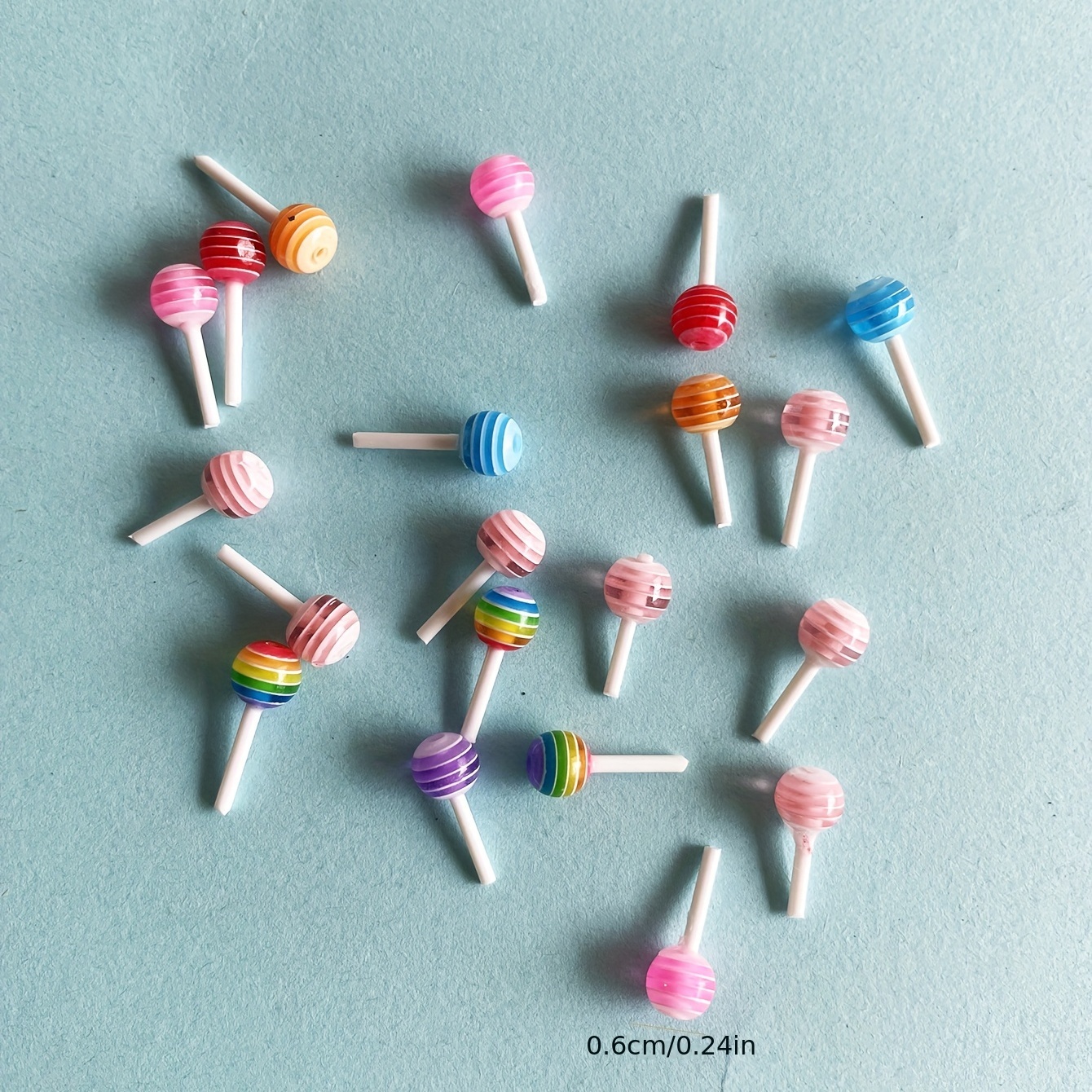 Cute 3d Acrylic Lollipop Nail Charms Colorful Manicure - Temu