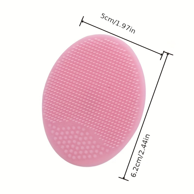 2pcs Silicone Face Cleansing Brush Handheld Scrubber For Massage Pore Cleansing