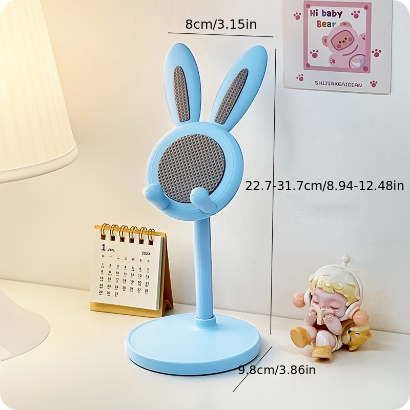

Eva Rabbit Phone Stand: Adjustable Height & Angle For Charging And Watching Shows