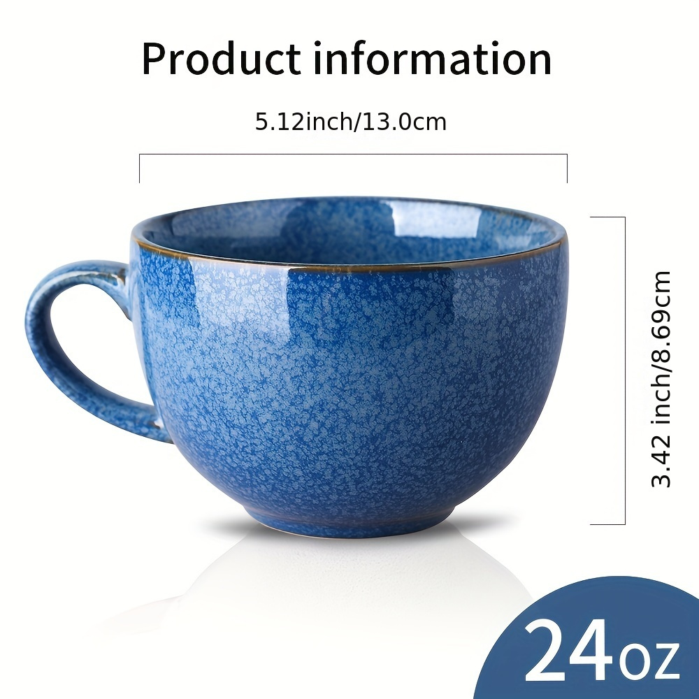 4pcs ceramic 24 ounce soup mug handles large coffee mug 24 - Temu