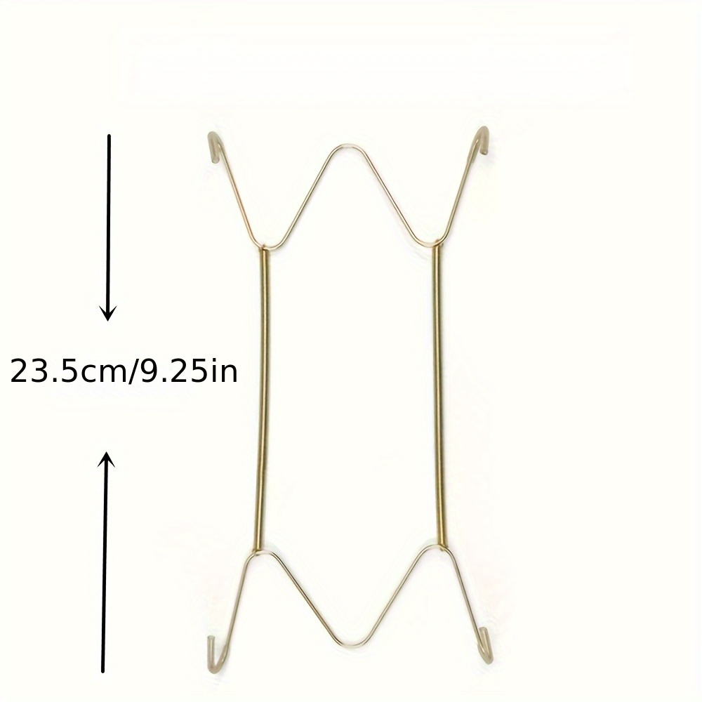 Image of 8/10/12 Inches Wall Display Plate Dish Hangers Holder W Type Invisible Spring Hanging Hook Plates Home Decorating Porch Decor