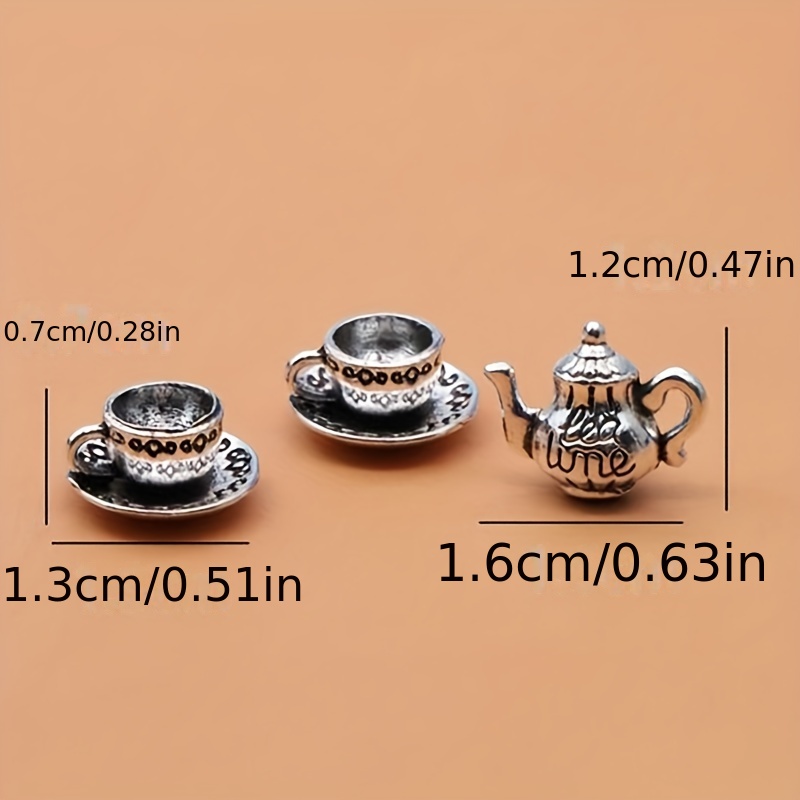 Mini Teapot Cup Plate,Simulation Dining Ware Accessories Toys