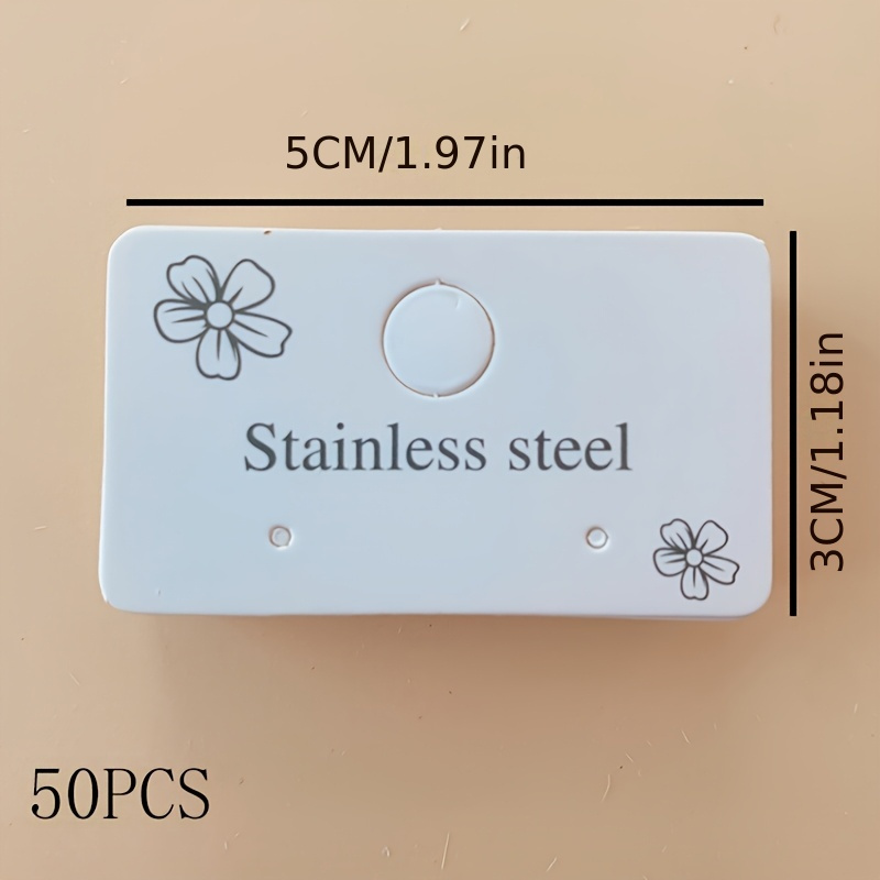 50 Sheets, Pair Of Stud Earring Display Cards, Countertop Standee, Jewelry Card Tags, Label Paper Cards For Display