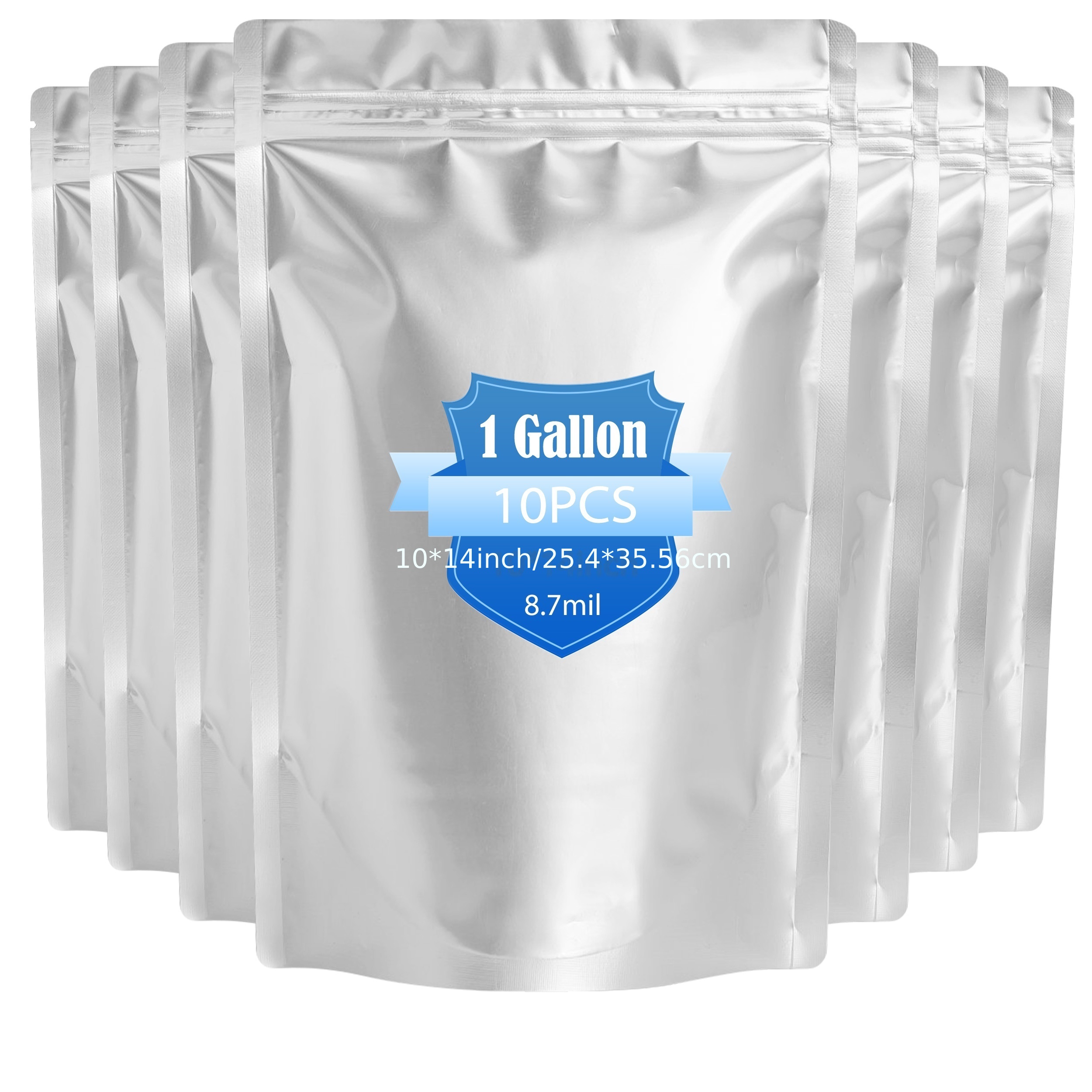  10pcs 5 Gallon Mylar Food Storage Bags - 10 Mil Thick