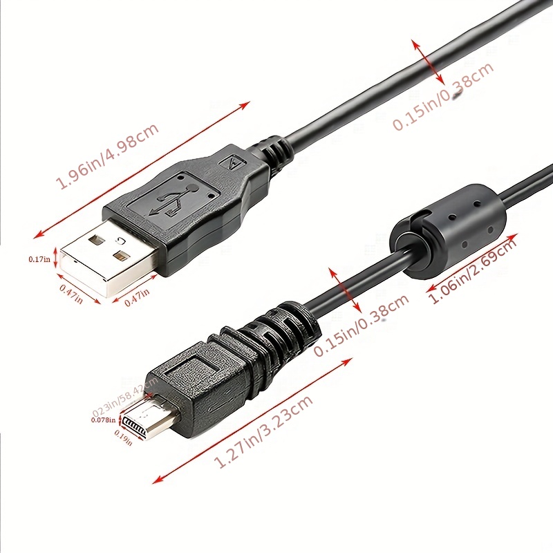 UC-E6 Digital Camera USB Data Cable Mini 8 Pin Data Cable for Nikon CoolPix  Fuji