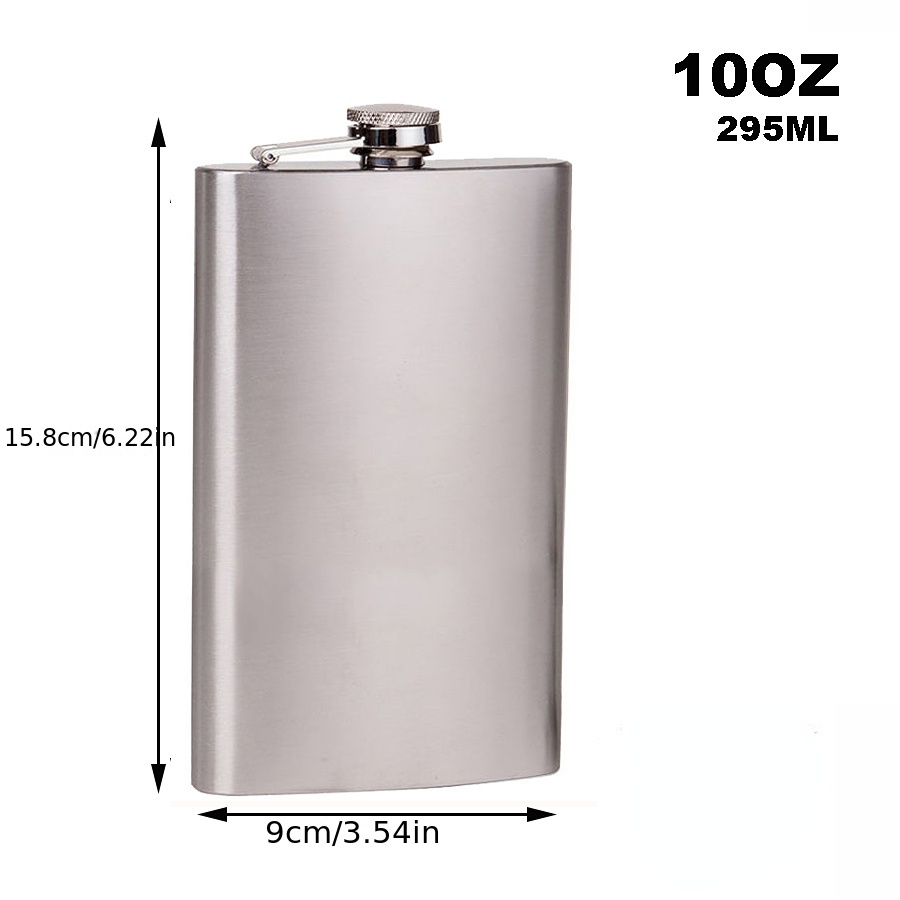 1pc 4/5/7/8/10/12oz Stainless Steel Hip Flask, Alcohol Whiskey Flask Wine Jug, Home Kitchen Outdoor Supplies