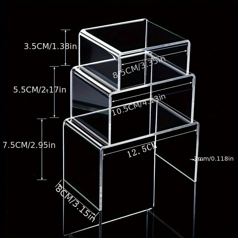 Transparent Acrylic perfume storing box, 3mm, Rectangle And Square